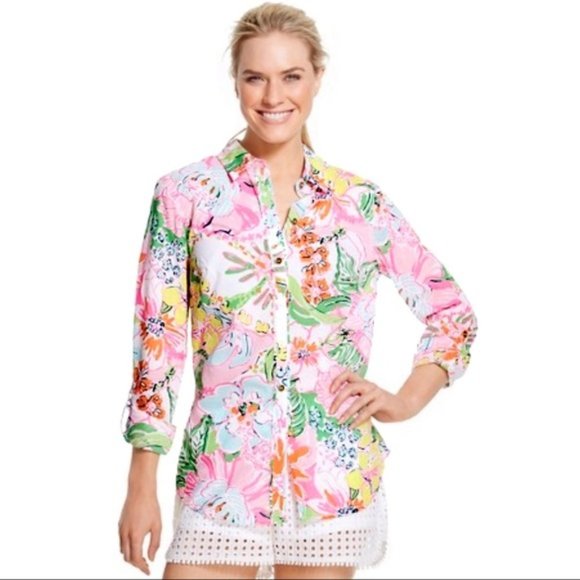 Lilly Pulitzer for Target • Nosey Posey Button Up - Picture 2 of 5